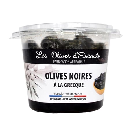 POT OLIVES NOIRES A LA GRECQUE 280G