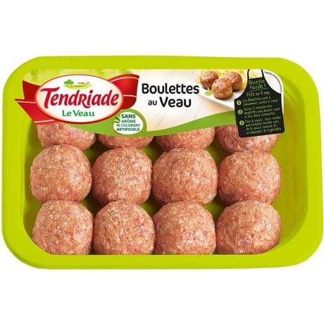 Boulette de veau nature X12 360g Tendriade