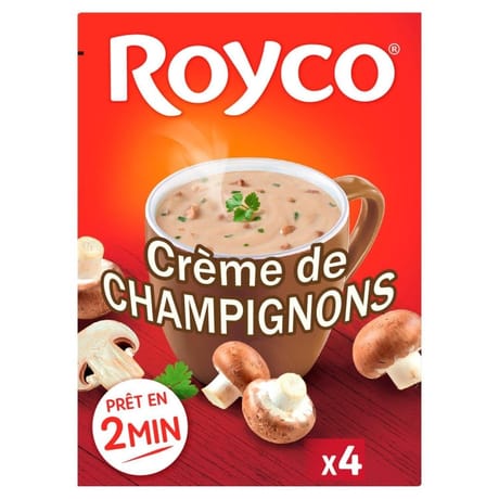 Royco Minute soup crème de champignons 4 sachets 20cl 64g