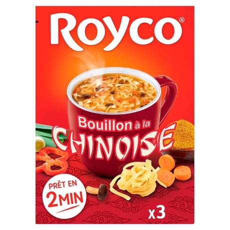 Royco minute soup bouillon à la chinoise 3 sachets de 20cl 47g
