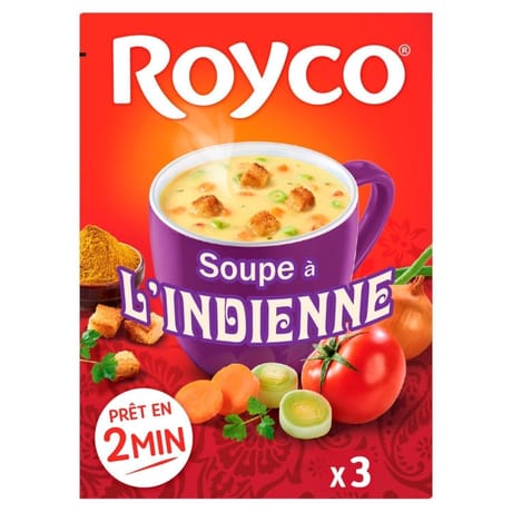 Royco soupe à l'indienne étui de 3 sachets de 20cl 75g
