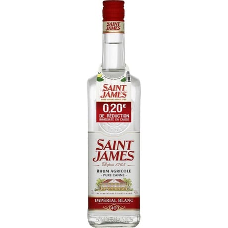 Rhum blanc agricole Saint James impérial 70cl 40%vol