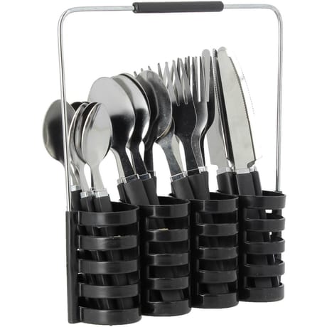 Menagere 24pces + panier de rangement