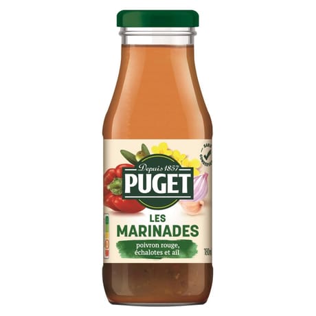 Puget les marinades poivron rouge, échalotes et ail 180ml