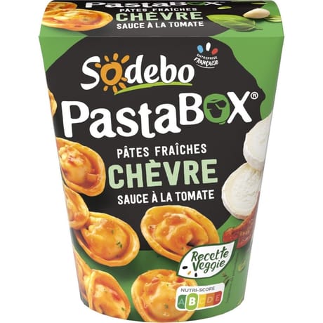 Sodebo tortellini chèvre sauce à la tomate 280g