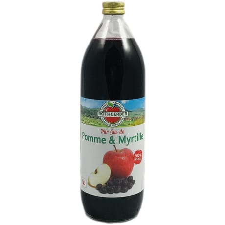 Rothgerber pur jus de pomme et myrtille 1l