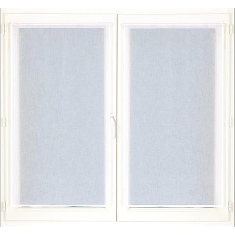 Paire de vitrage étamine unie 60x120cm blanc