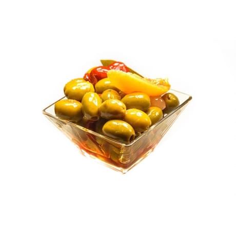 Mélange d'olives marinées aux épices tex mex