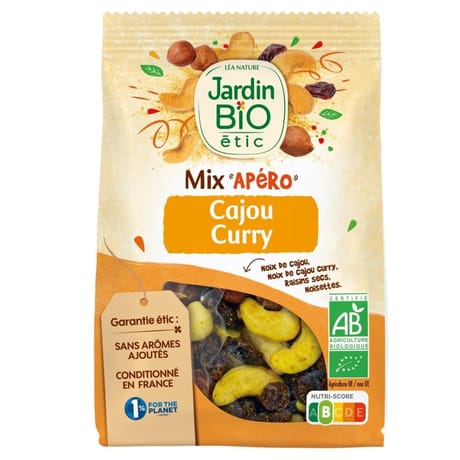 Jardin bio étic mix apéro cajou curry bio 130g