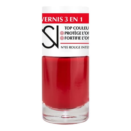 Ns vernis à ongles 3 en 1 n°05 rouge intense