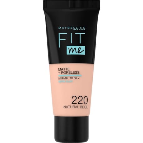 Gemey maybelline fit me matte + poreless fond de teint 220 natural beige