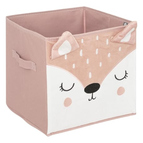 Boite rangement velours biche 29x29cm
