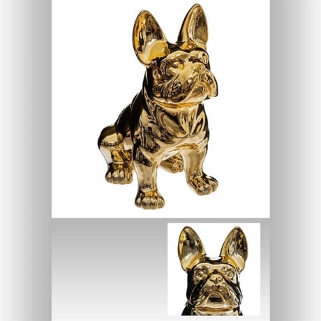 Bulldog doré h22cm