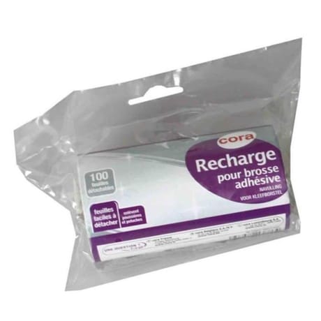 Cora recharge 100 feuilles pour brosse adhésive