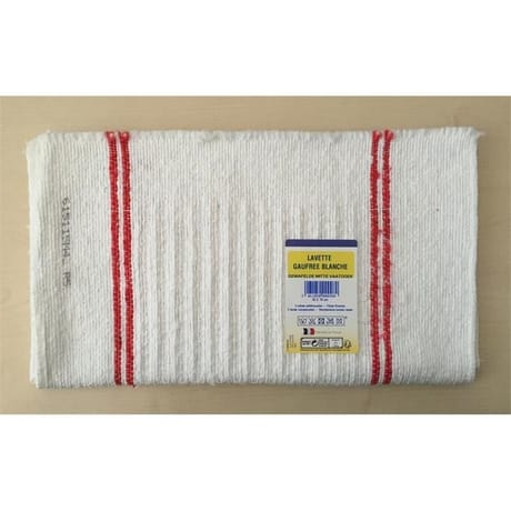 1er Prix Lavette gauffrée blanche 30x70