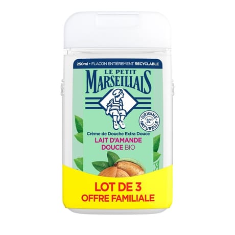 Le petit marseillais douche amande douce 3x250ml