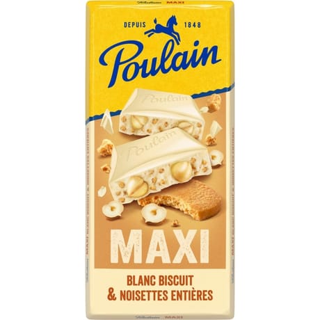 Poulain biscuit chocolat maxi blanc 190g