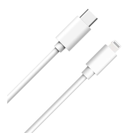Wow câble usb c/lightning 1m 3a blanc WOWCBLMFIC1MW