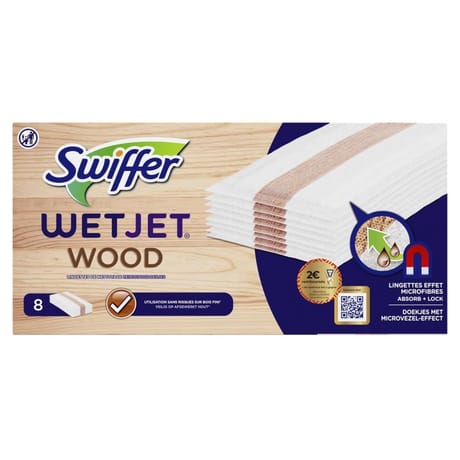 Swiffer balais systéme anti-poussière wetjet wood rf x8