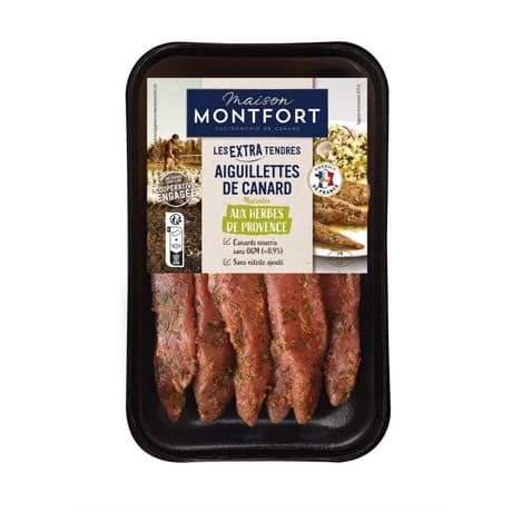 Maison montfort aiguillettes de canard les extra tendres marinées aux herbes de provence