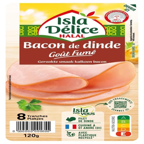 Isla Délice bacon de dinde halal 120g