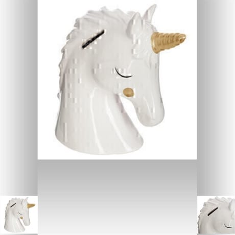 Tirelire licorne h16cm