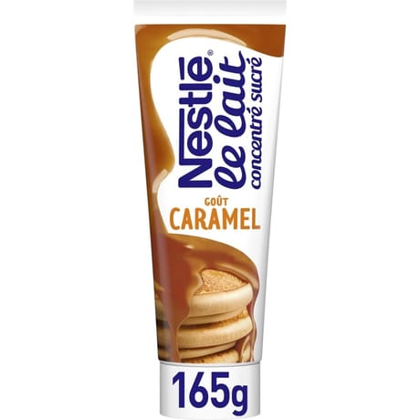 Nestle lait concentre sucre gout caramel tube 165g