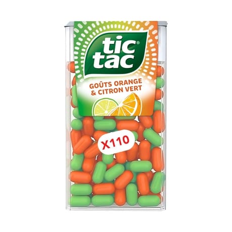 Tic tac duo orange et citron vert x110-54g