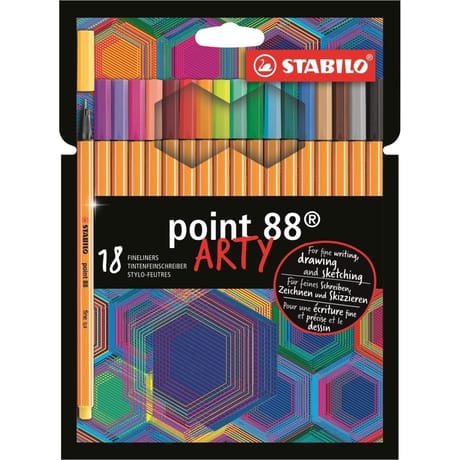 18 stylos feutres stabilo point 88 arty