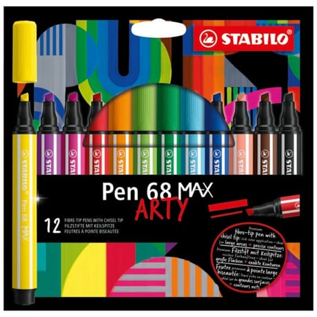 12 feutres de dessins stabilo pen 68 lax artt