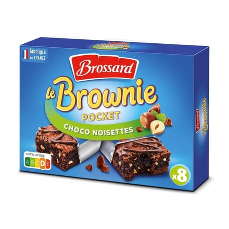 Brossard mini brownies au chocolat et noisettes, 8 gâteaux 240g