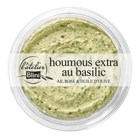 Atelier blini houmous extra au basilic 175g