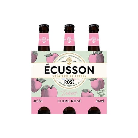 Ecusson rosé naturel 3x33cl vol.3%