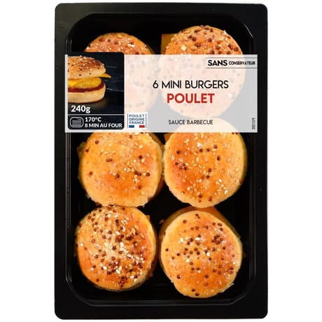 6 mini burgers de saison 240g