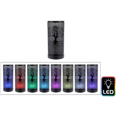 Diffuseur de parfum lumineux "arbre de vie" noir