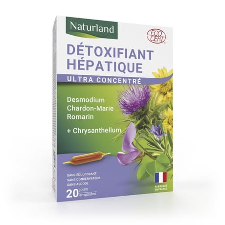 Naturland detoxifiant hepatique bio ampoules de 10ml x 20