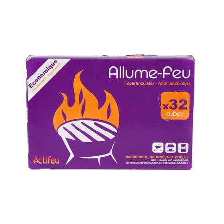 Actifeu allume feu cubes blancs x32