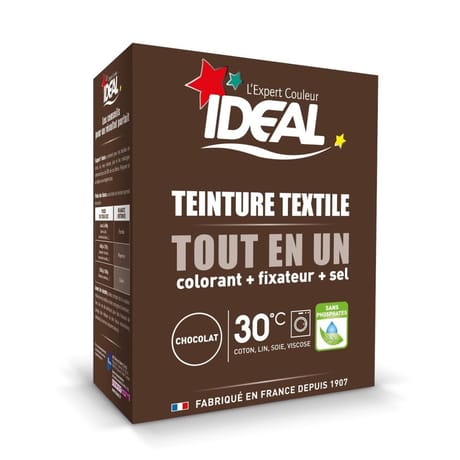 Ideal teinture tissus poudre tout en un maxi chocolat 350g