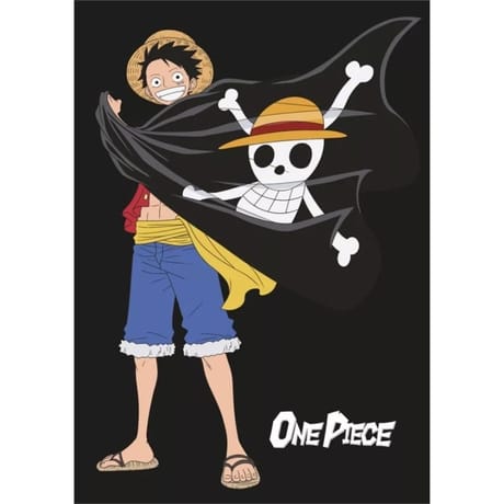 Plaid polaire one piece  drapeau à tête de mort (100x140cm)
