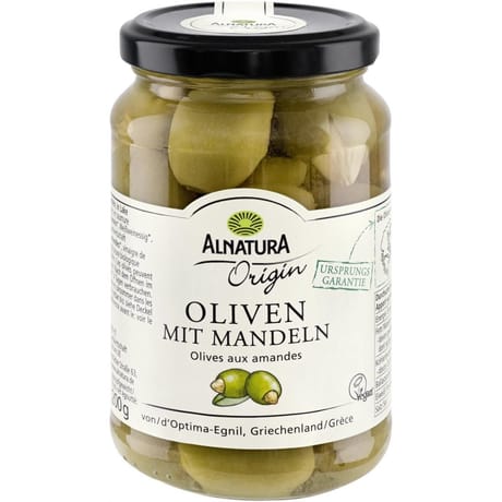 Alnatura origin olives aux amandes bio 350g