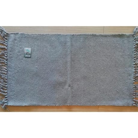 Arvix tapis lirette coton uni 45x75 avec franges