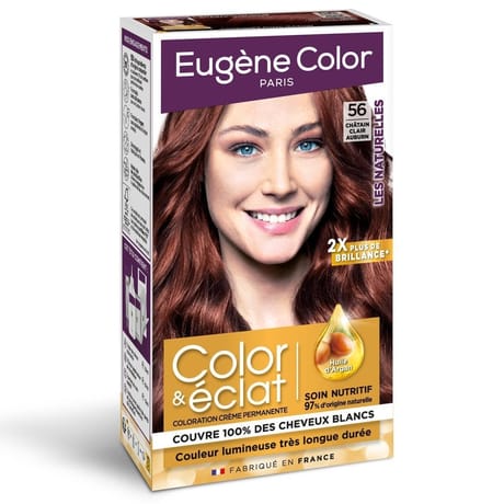 Eugène color les naturelles coloration permanente 56 châtain clair auburn