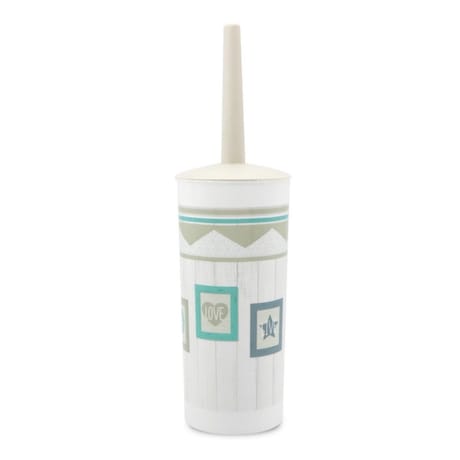 Arvix pot à balai avec brosse wc plastique imprimé live love laugh