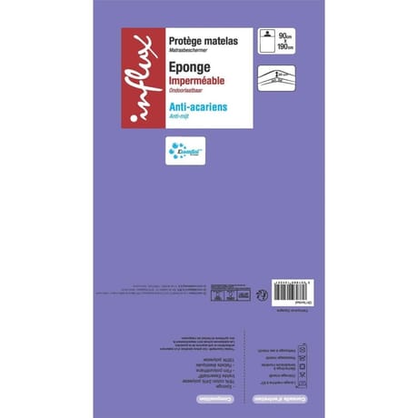 Influx protège matelas 90x190cm éponge imperméable