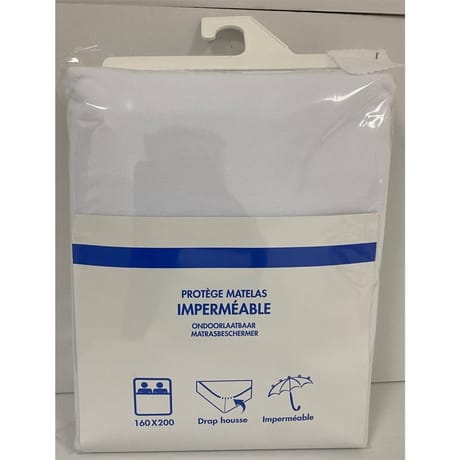 Protège matelas 160x200cm éponge imperméable santiago