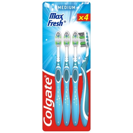 Colgate brosse à dents max fresh medium x4