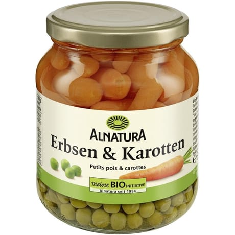 Alnatura petits pois et carottes bio  340g