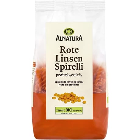 Alnatura spirelli de lentilles corail bio 250g