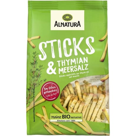 Alnatura sticks apéritifs au thym et sel marin bio 100g