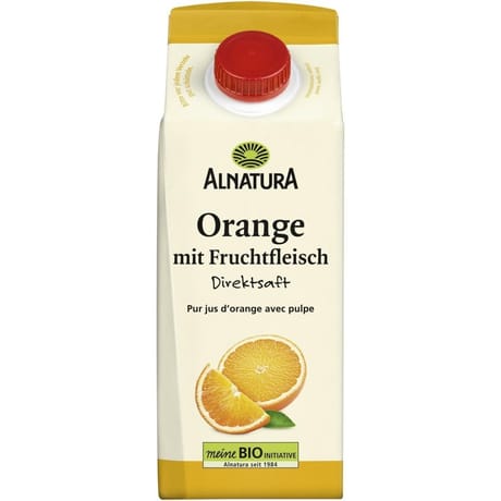 Alnatura pur jus d'orange avec pulpe bio 0.75l